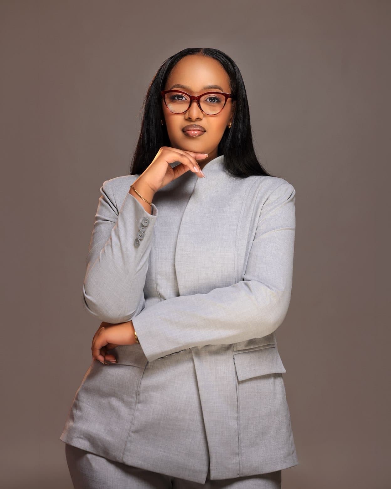 Polished studio glam portrait