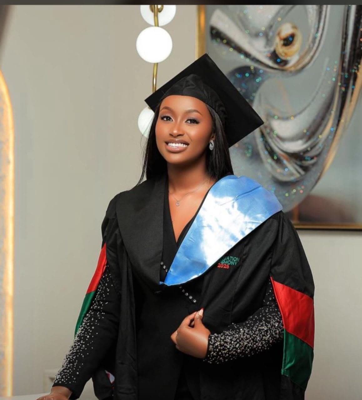 Graduation glam in cap and gown