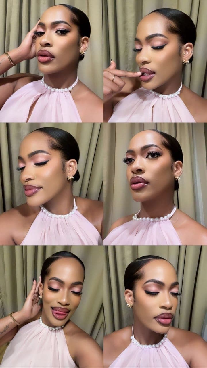 Soft-glam makeup from every angle